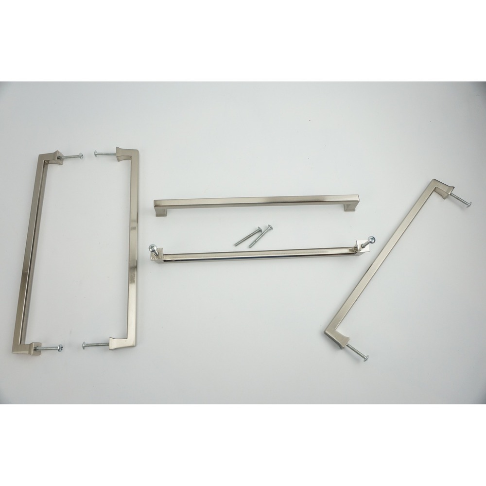 Unbranded Cabinet Drawer Pulls 10 Inch Brushed Nickel Metal 5 Pack Excellent